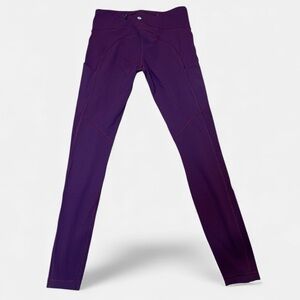 Lululemon Athletica Deep Purple Plum Leggings With Pockets Size 6
